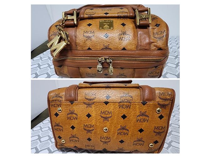 Borsa a Spalla MCM Boston Pocket Marrone - vista 6