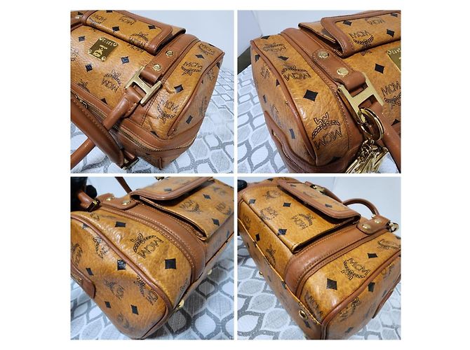 Borsa a Spalla MCM Boston Pocket Marrone - vista 9
