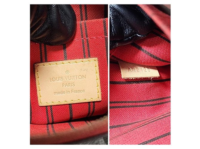 LOUIS VUITTON Monogram Neverfull MM Wristlet Marrón Castaño - vista 2