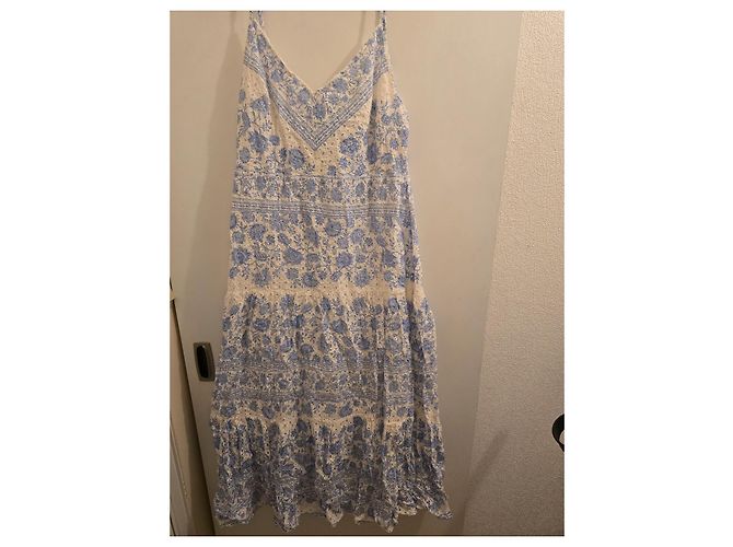 Bcbg Max Azria BCBGMAXAZRIA Maxikleid mit Blumenmuster Blau-Weiß - Ansicht 3