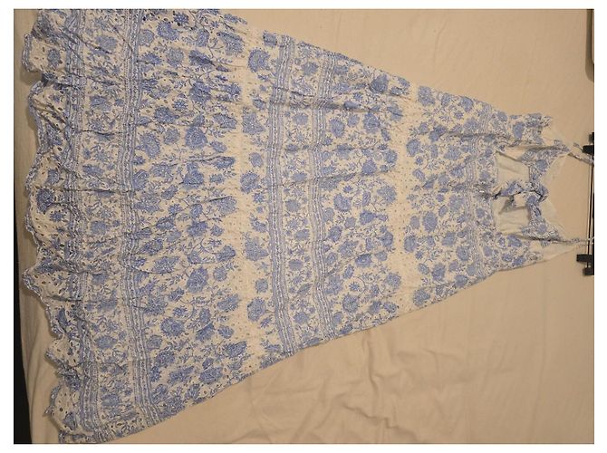Bcbg Max Azria BCBGMAXAZRIA Maxikleid mit Blumenmuster Blau-Weiß - Ansicht 6