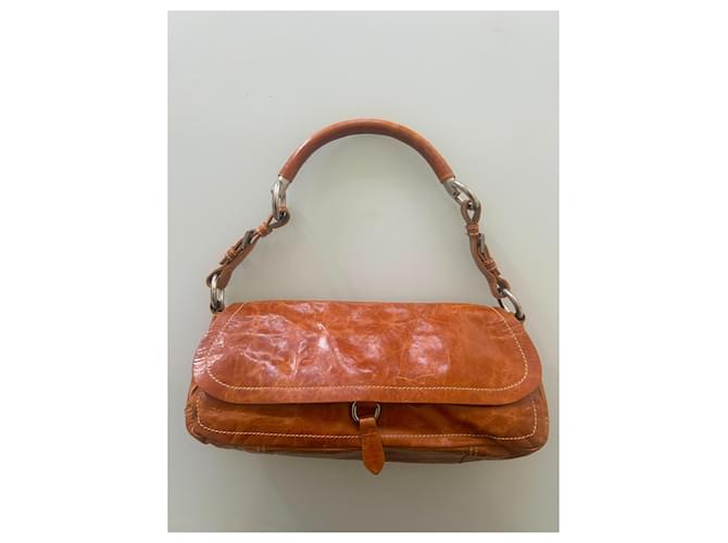 Borsa a mano Prada in pelle marrone - vista 2
