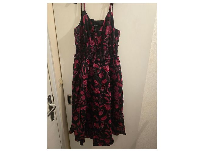Bcbg Max Azria BCBGMAXAZRIA Maxikleid mit floralem Print Schwarz/Fuchsia Pink - Ansicht 3