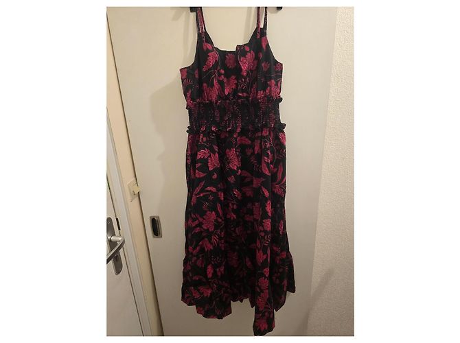 Bcbg Max Azria BCBGMAXAZRIA Maxikleid mit floralem Print Schwarz/Fuchsia Pink - Ansicht 4