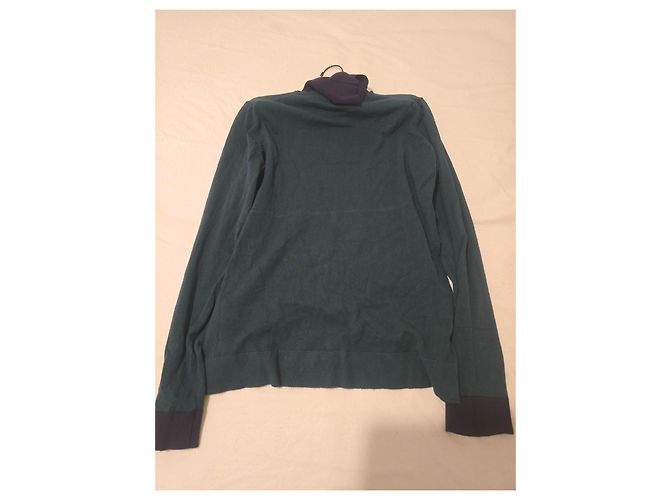 Emporio Armani Rollkragenpullover aus Wolle und Viskose Schwarz Dunkelgrün - Ansicht 10