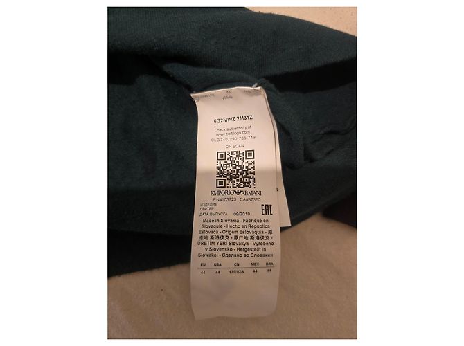 Emporio Armani Rollkragenpullover aus Wolle und Viskose Schwarz Dunkelgrün - Ansicht 12