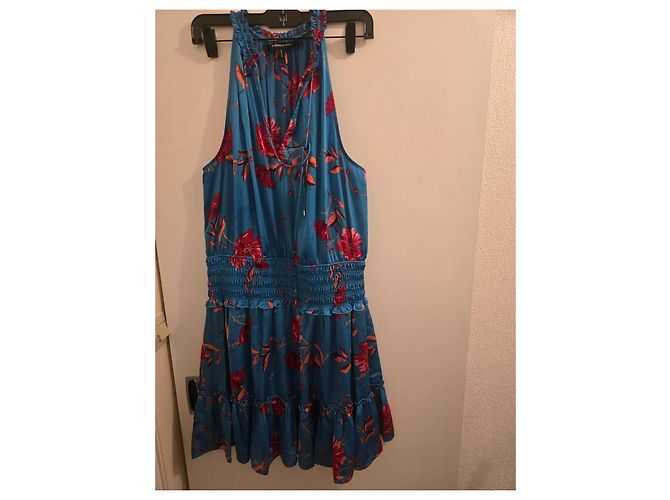 Bcbg Max Azria BCBGMAXAZRIA Robe d'été mi-longue imprimé floral bleu Rouge - vue 3