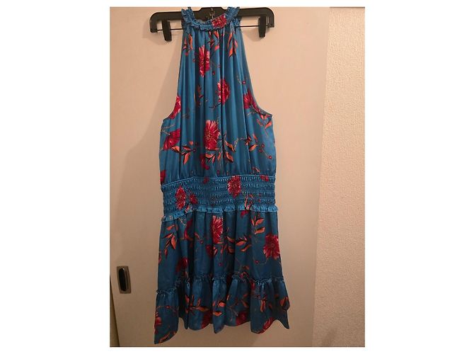 Bcbg Max Azria BCBGMAXAZRIA Robe d'été mi-longue imprimé floral bleu Rouge - vue 4