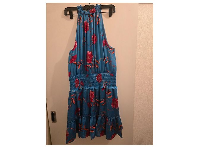 Bcbg Max Azria BCBGMAXAZRIA Robe d'été mi-longue imprimé floral bleu Rouge - vue 5