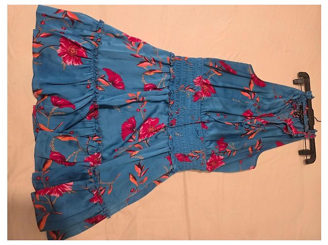 Bcbg Max Azria BCBGMAXAZRIA Robe d'été mi-longue imprimé floral bleu Rouge - vue 7