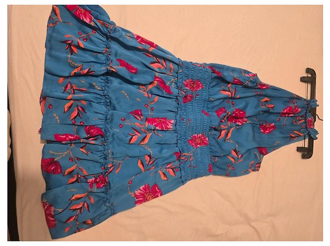 Bcbg Max Azria BCBGMAXAZRIA Robe d'été mi-longue imprimé floral bleu Rouge - vue 9
