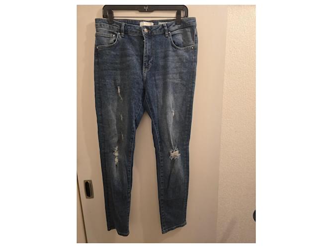 Met Vaqueros slim azul lavado con rotos - vista 4