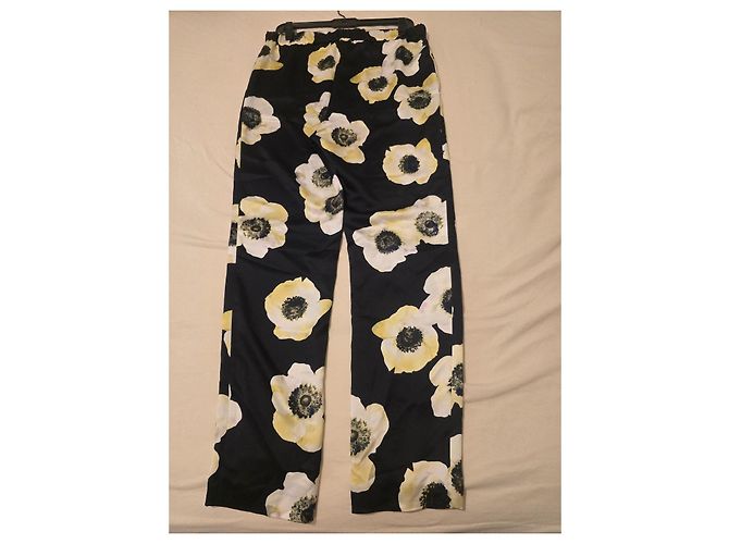 Hugo Boss Hose mit Blumenmuster Schwarz Weiß Gelb - Ansicht 10