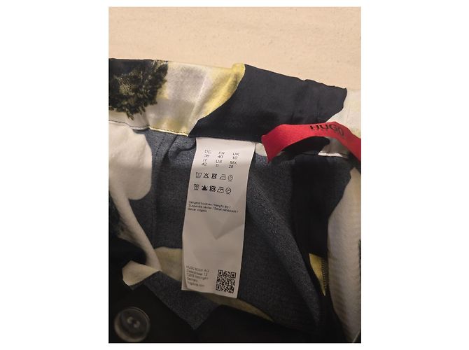 Hugo Boss Hose mit Blumenmuster Schwarz Weiß Gelb - Ansicht 11