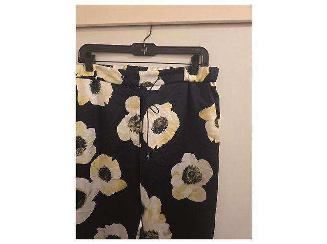 Hugo Boss Hose mit Blumenmuster Schwarz Weiß Gelb - Ansicht 12