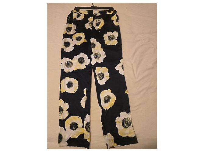 Hugo Boss Hose mit Blumenmuster Schwarz Weiß Gelb - Ansicht 6