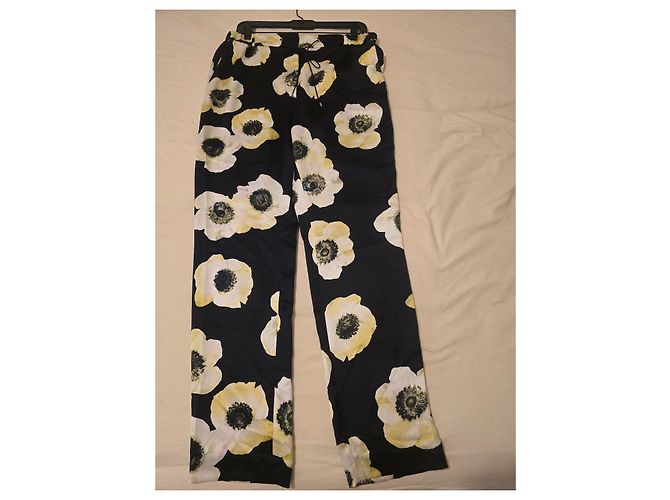 Hugo Boss Hose mit Blumenmuster Schwarz Weiß Gelb - Ansicht 7