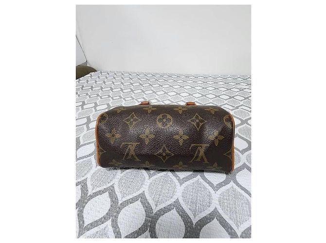 LOUIS VUITTON Monogram Mini Sac HL Boston Bag Brown Marrone Monogramma - vista 10