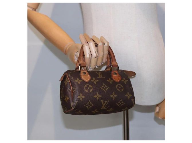 LOUIS VUITTON Monogram Mini Sac HL Boston Bag Brown Marrone Monogramma - vista 4