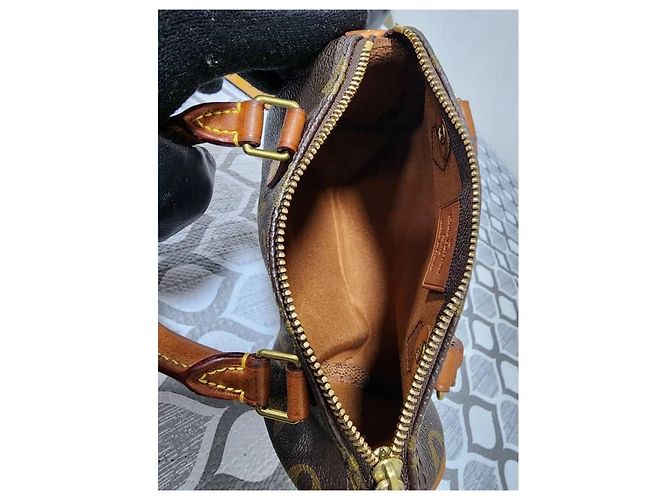 LOUIS VUITTON Monogram Mini Sac HL Boston Bag Brown Marrone Monogramma - vista 6