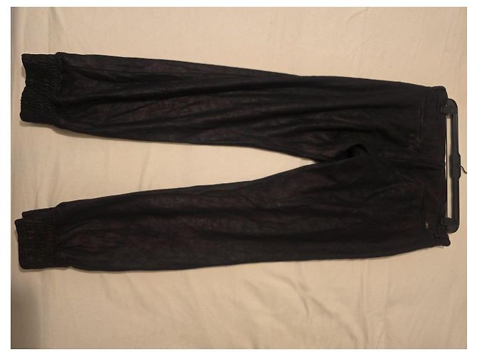 7 For All Mankind Schwarze Lederhose - Ansicht 11