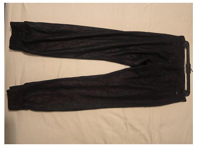7 For All Mankind Schwarze Lederhose - Ansicht 12