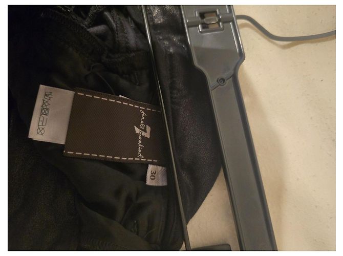 7 For All Mankind Schwarze Lederhose - Ansicht 3