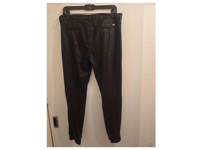 7 For All Mankind Schwarze Lederhose - Ansicht 8