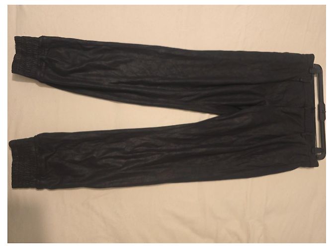 7 For All Mankind Schwarze Lederhose - Ansicht 9