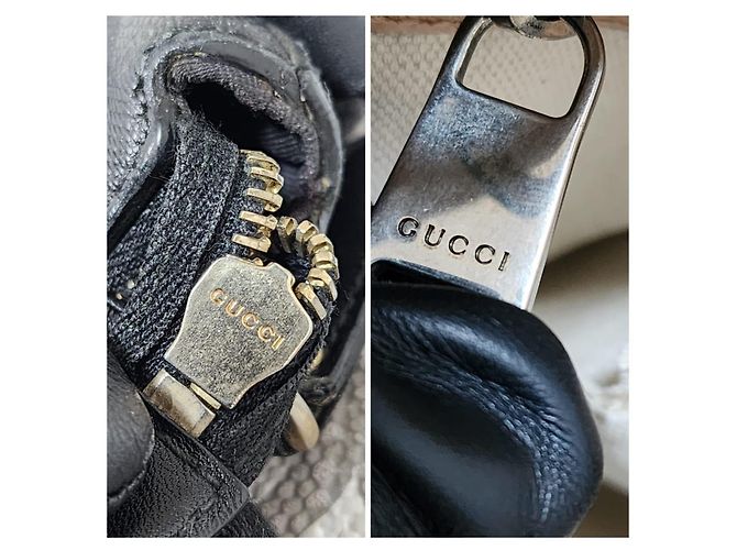 GUCCI Bolsa Messenger Plana Média Guccissima Signature Preta Preto - vista 11