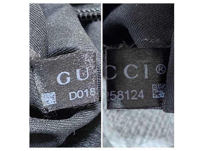 GUCCI Bolsa Messenger Plana Média Guccissima Signature Preta Preto - vista 6