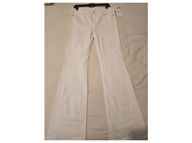 7 For All Mankind Jeans flare bianchi Bianco - vista 10