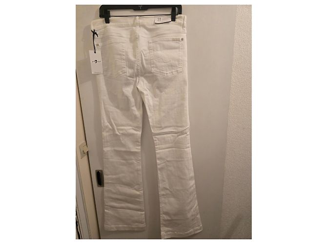 7 For All Mankind Jeans flare bianchi Bianco - vista 7