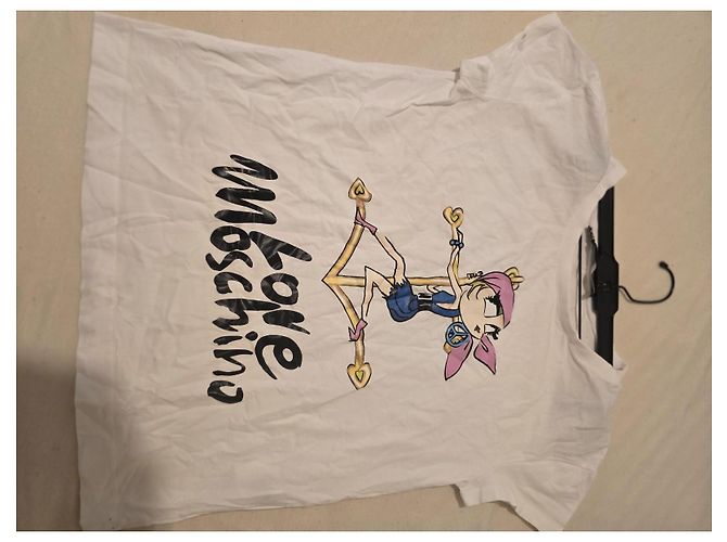Camiseta blanca Love Moschino con estampado - vista 6