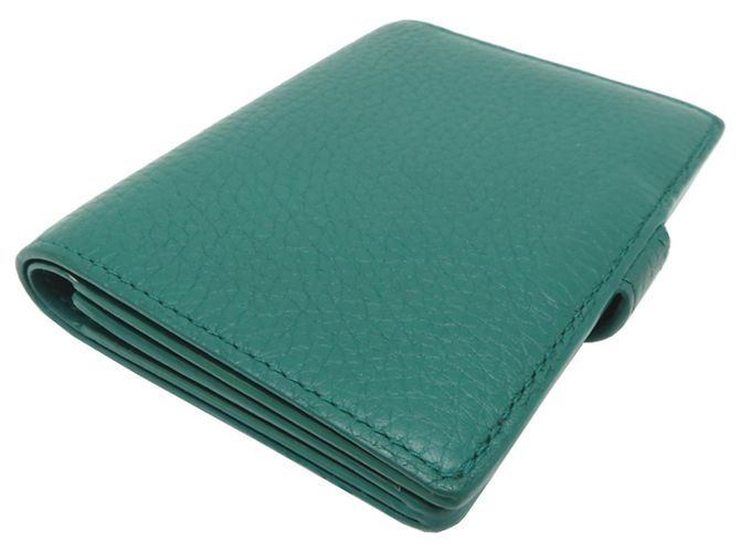 Louis Vuitton Damengeldbeutel Bi-fold aus grünem Taurillon-Leder - Ansicht 4