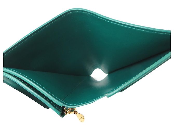 Louis Vuitton Damengeldbeutel Bi-fold aus grünem Taurillon-Leder - Ansicht 6