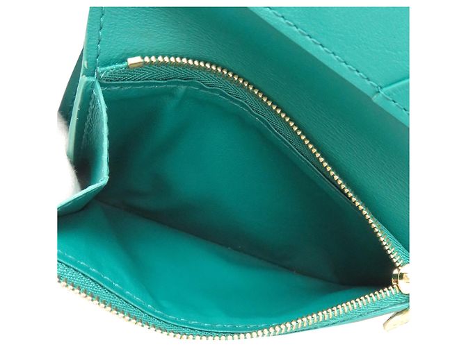 Louis Vuitton Damengeldbeutel Bi-fold aus grünem Taurillon-Leder - Ansicht 7