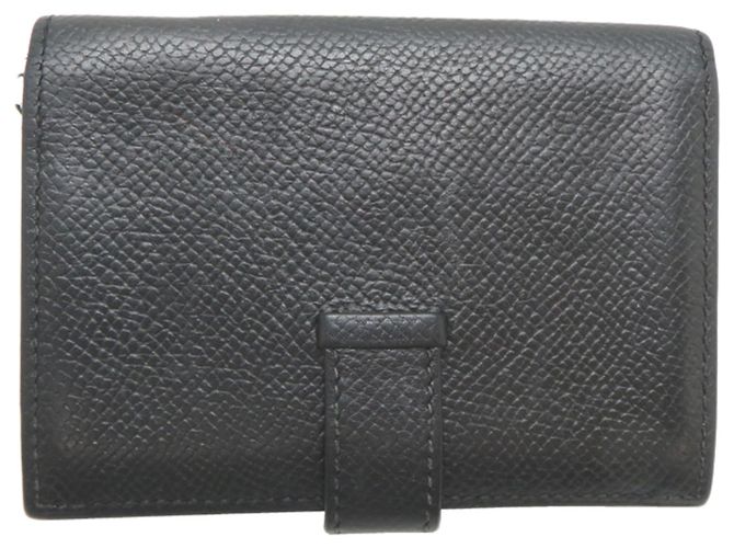 Tarjetero Hermès Bearn en piel Epsom negro - vista 2