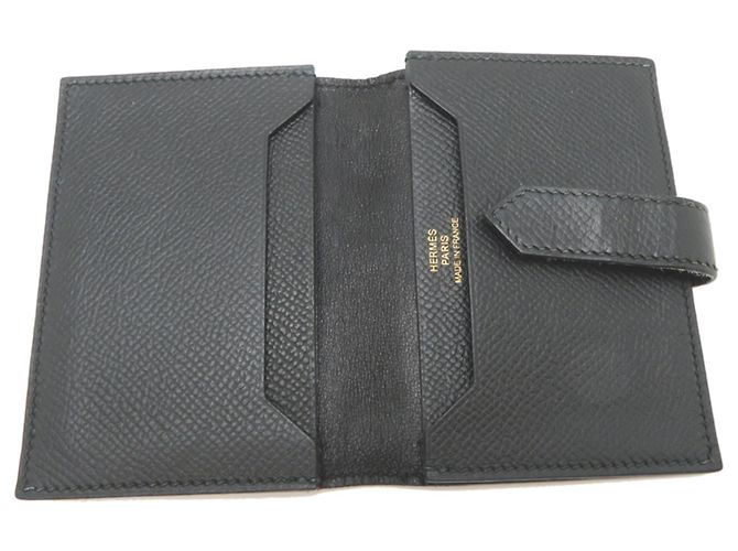 Tarjetero Hermès Bearn en piel Epsom negro - vista 5