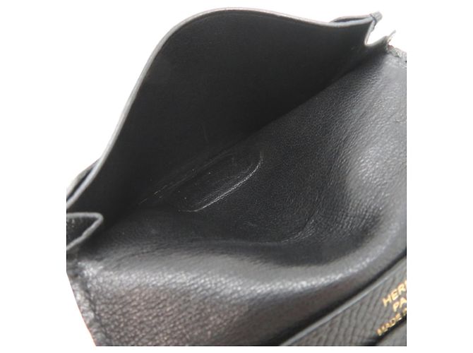Tarjetero Hermès Bearn en piel Epsom negro - vista 6
