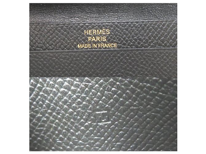 Tarjetero Hermès Bearn en piel Epsom negro - vista 8