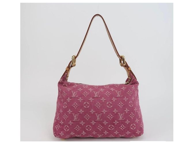Louis Vuitton Borsa Monogram Denim Rose Rosa - vista 4