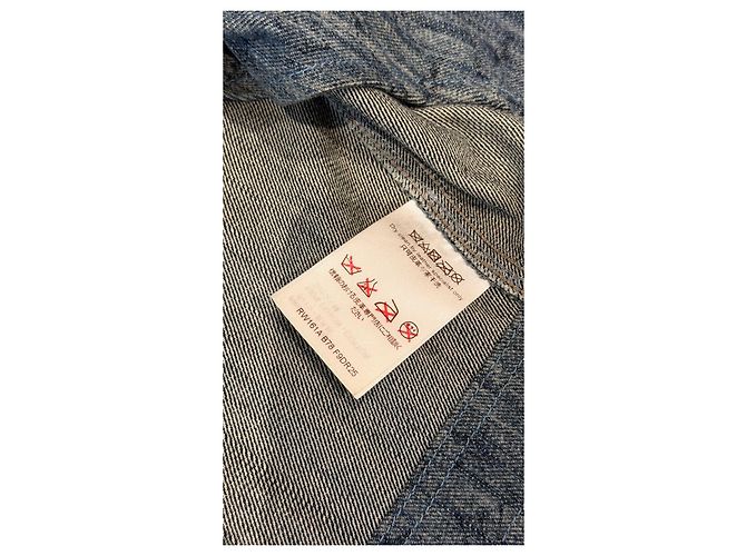 Louis Vuitton Monogram Denim Kleid mit Ledergürtel Blau Monogramm - Ansicht 7