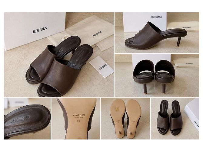 Jacquemus Leder-Mules mit Absatz Braun Größe 40 - Ansicht 2