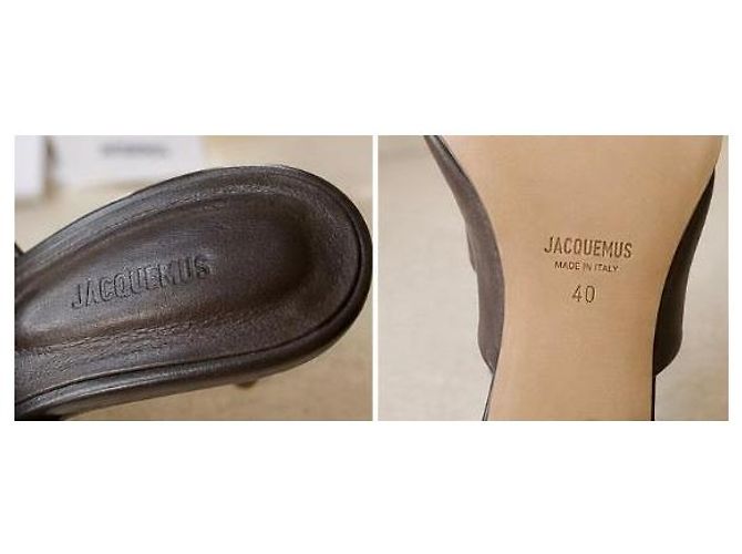 Jacquemus Leder-Mules mit Absatz Braun Größe 40 - Ansicht 3