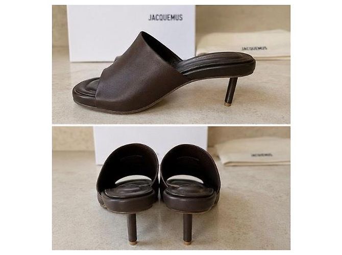 Jacquemus Leder-Mules mit Absatz Braun Größe 40 - Ansicht 6
