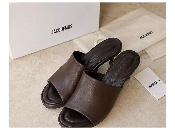 Jacquemus Leder-Mules mit Absatz Braun Größe 40 - Ansicht 7