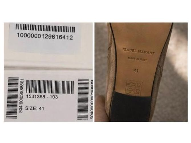 Bottines en daim Isabel Marant Marron - vue 6