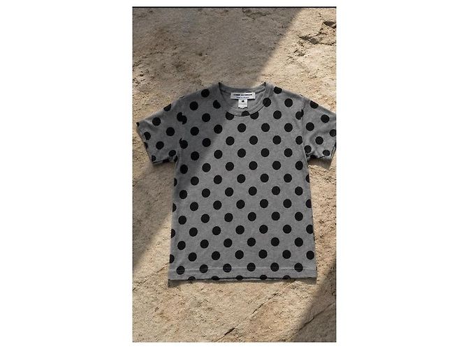 Comme Des Garcons Camiseta Comme des Garçons Polka Dot Negro Gris - vista 4