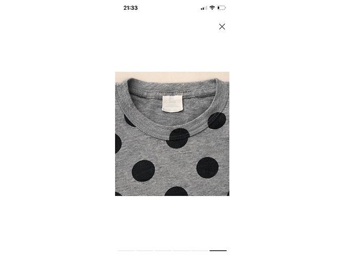 Comme Des Garcons Camiseta Comme des Garçons Polka Dot Negro Gris - vista 6